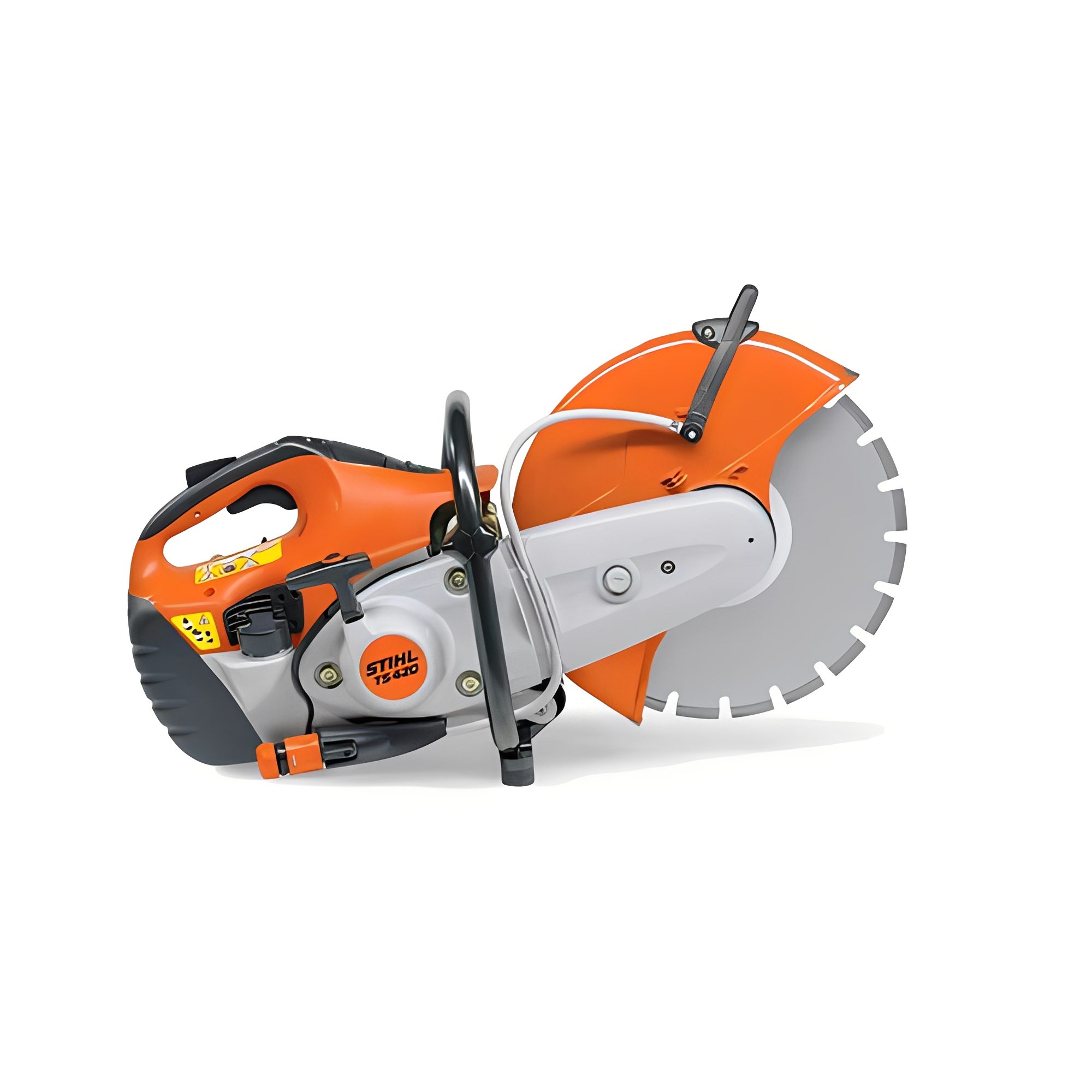 Professional-grade cutting tool with orange casing