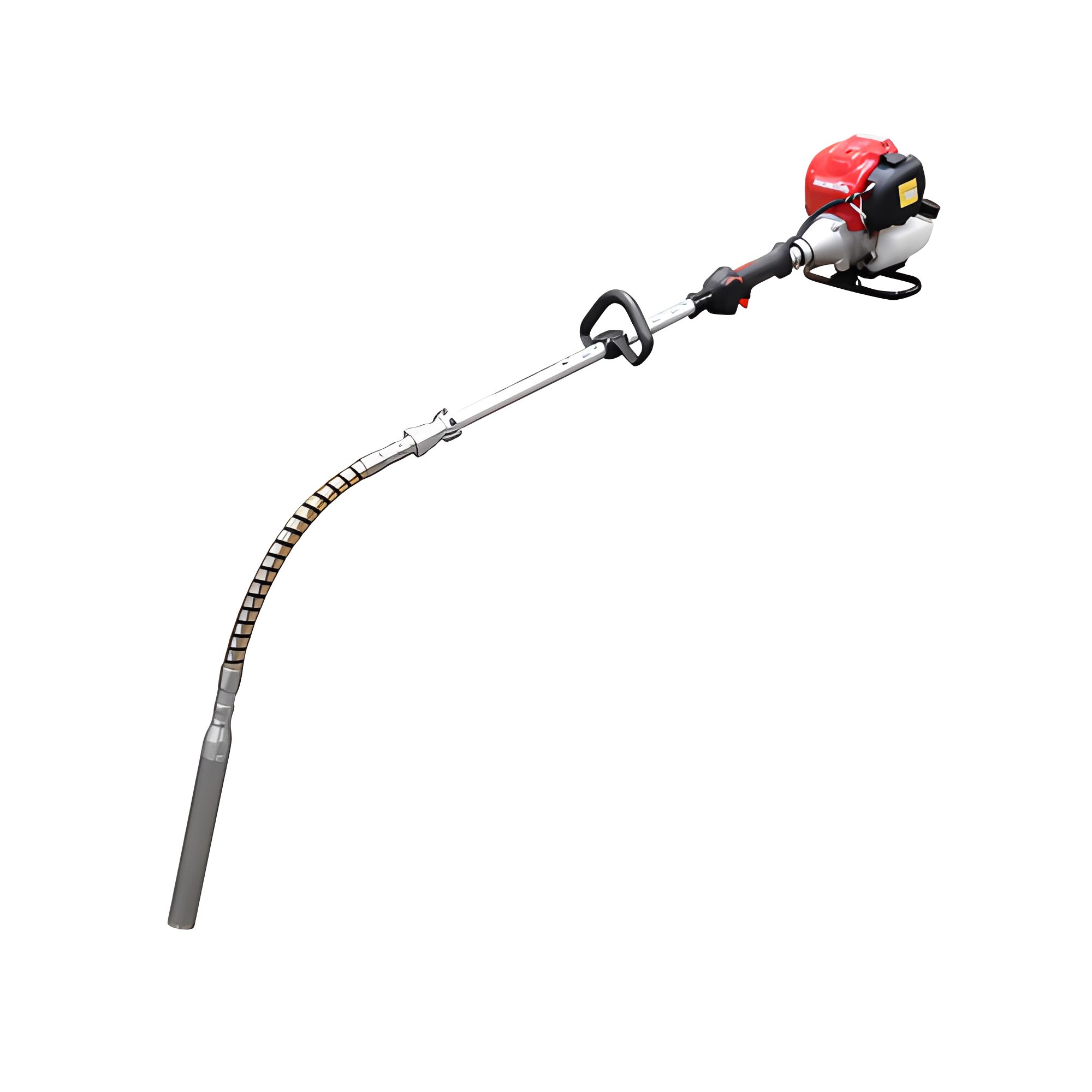 Gas-powered auger with long shaft
