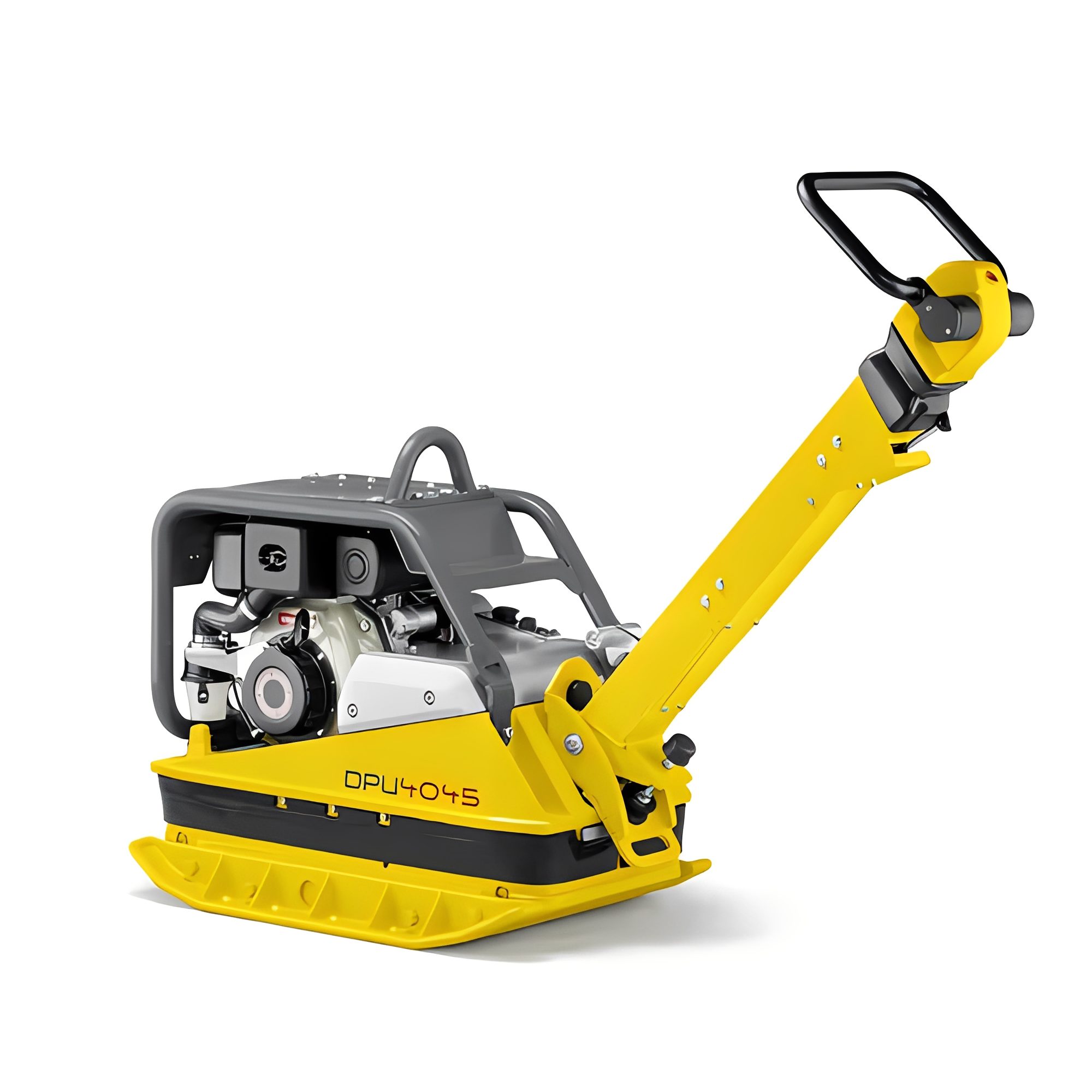 Yellow construction plate compactor machine